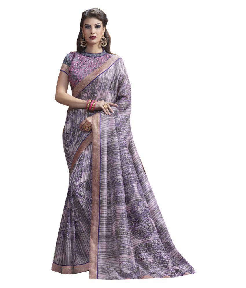     			Shaily Retails Grey Cotton Saree