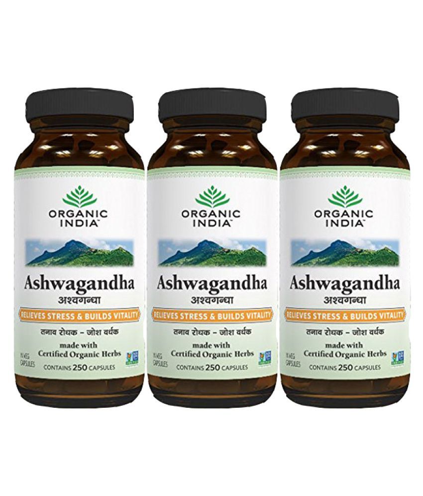 Organic India Ashwagandha Capsule No S Pack Of Buy Organic India Ashwagandha Capsule