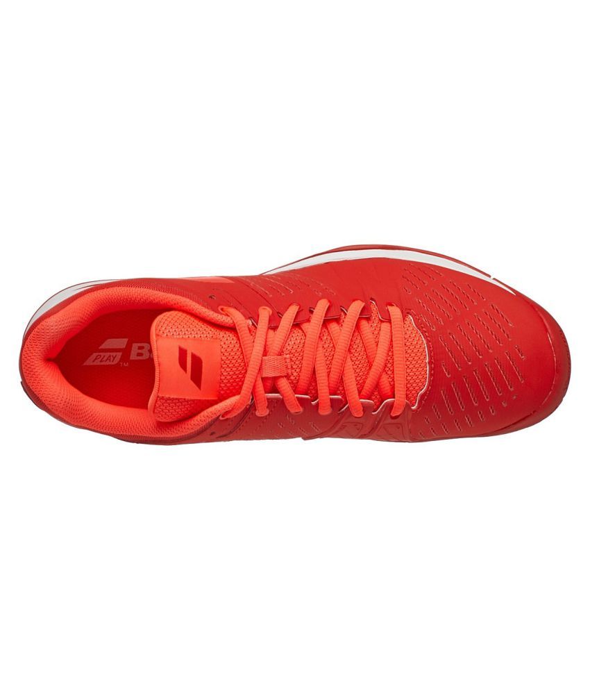 babolat red tennis shoes