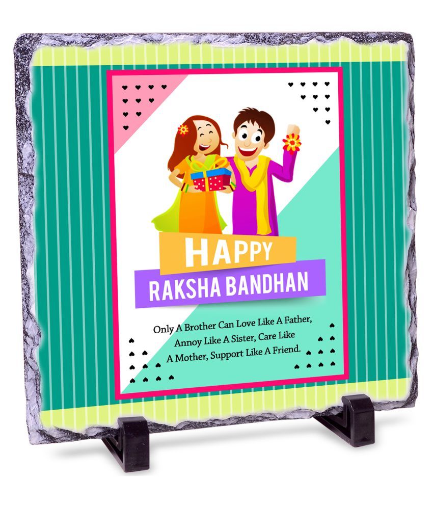 Happy Raksha Bandhan Bhaiya Rock Tile Buy Online at Best Price in