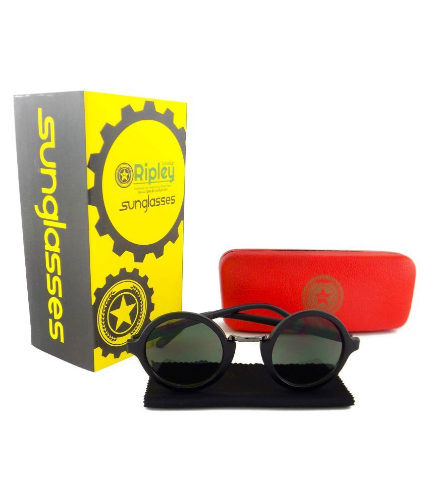RipleyBrooklyn Green Round Sunglasses ( Green Lenses Round ) Buy