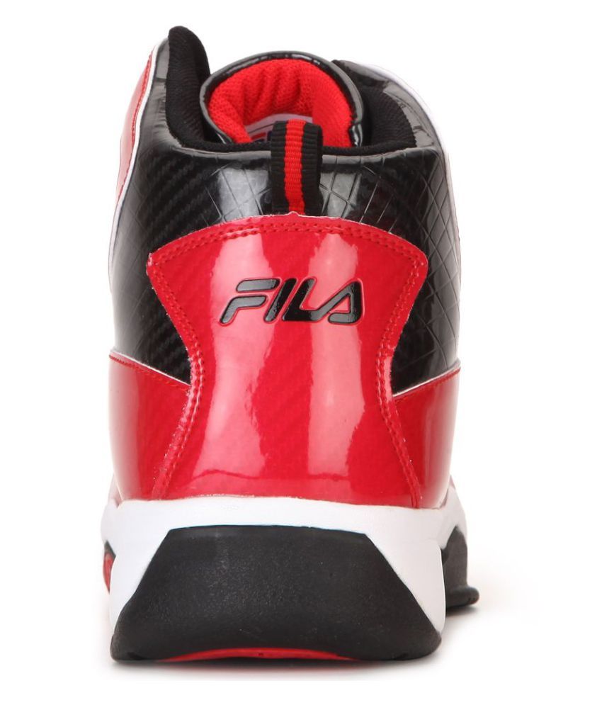 all red fila shoes