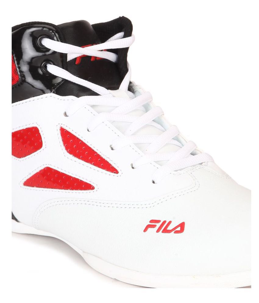 FILA WHITE Basketball Shoes - Buy FILA WHITE Basketball Shoes Online at ...