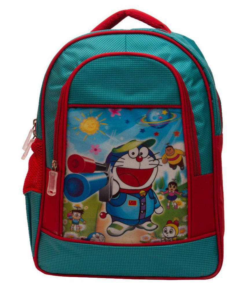     			Bizarro Blue Doraemon Polyester School Bag