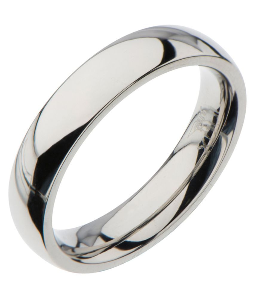 Inox Jewelry Silver Band Ring (4 mm): Buy Inox Jewelry Silver Band Ring ...