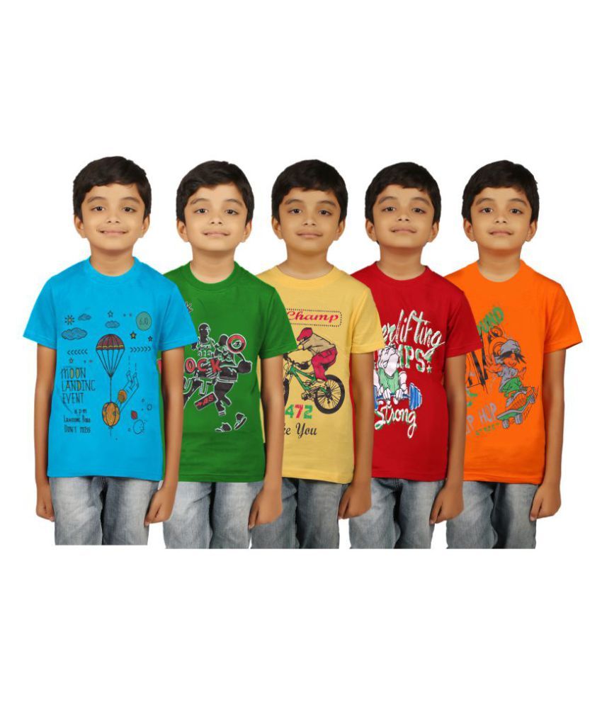 Buy Kiddeo Kids boys t shirts(Pack of 