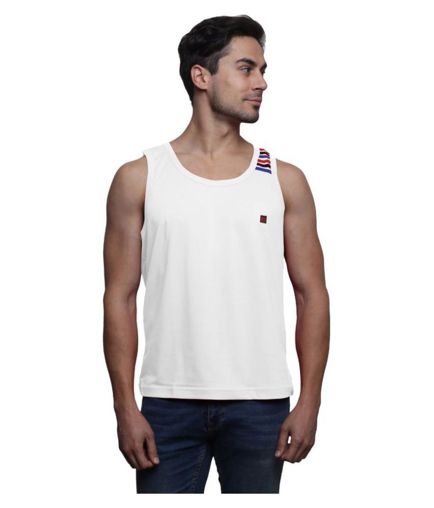 Eazy White Sleeveless Vests - Buy Eazy White Sleeveless Vests Online at