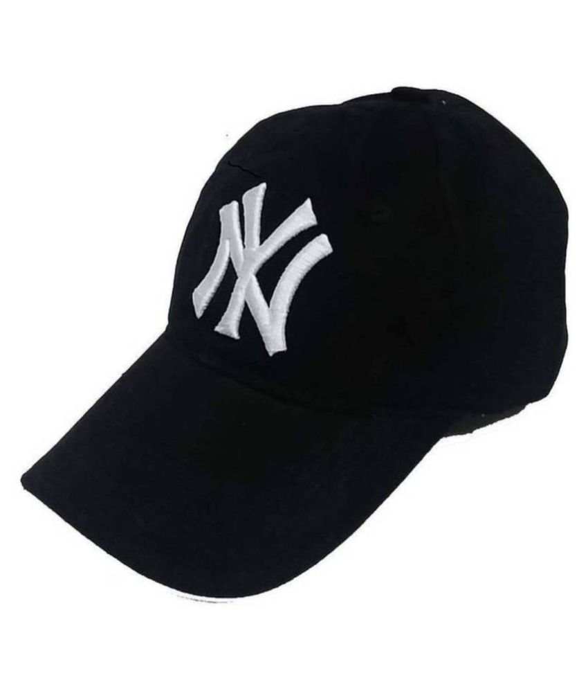     			Tahiro Black Cotton NY Cap - Pack Of 1