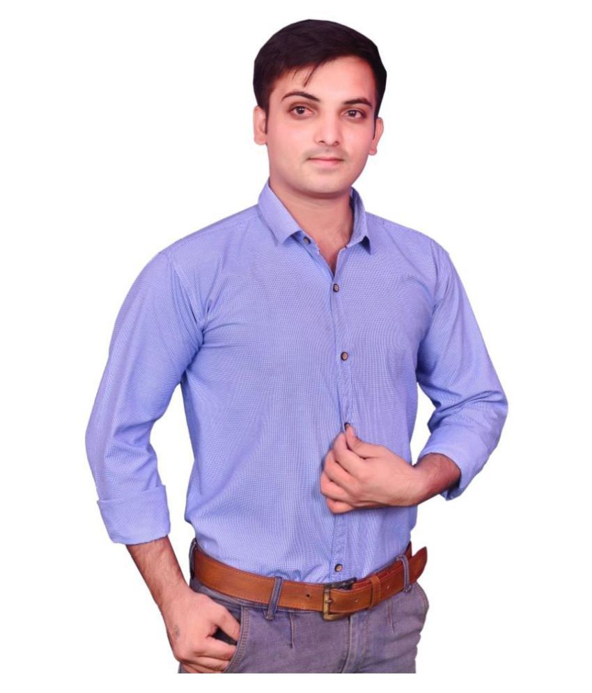 blue formal shirt combination