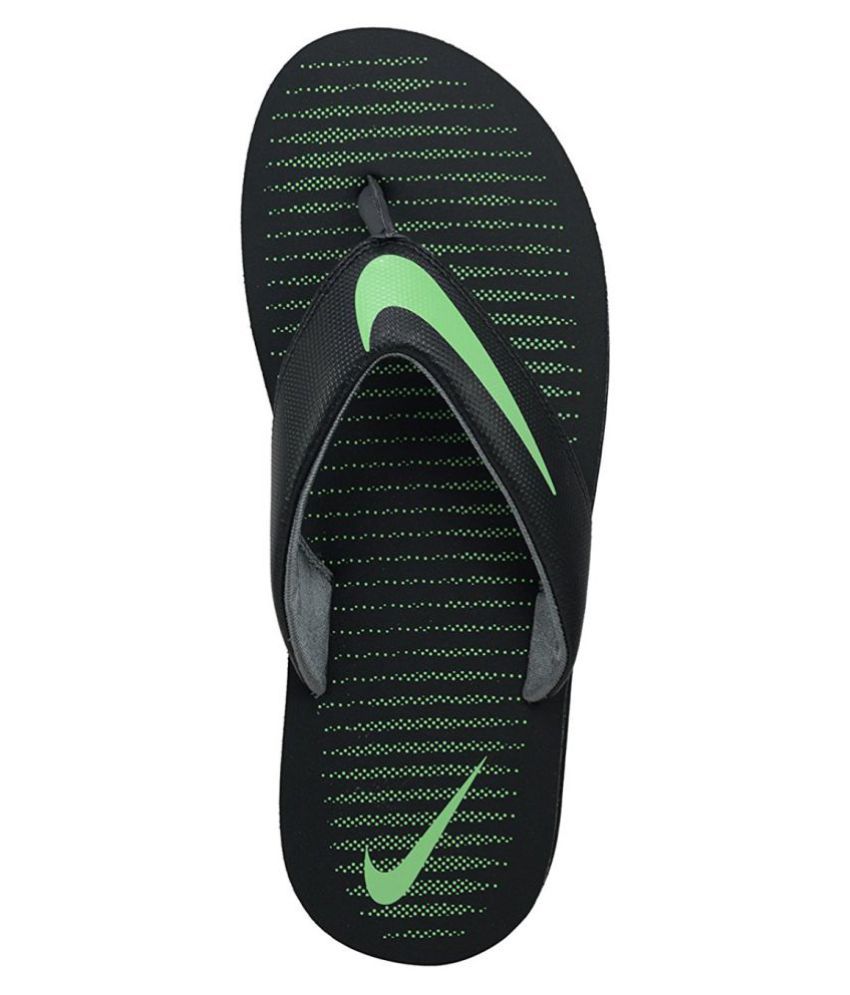 nike green flip flops