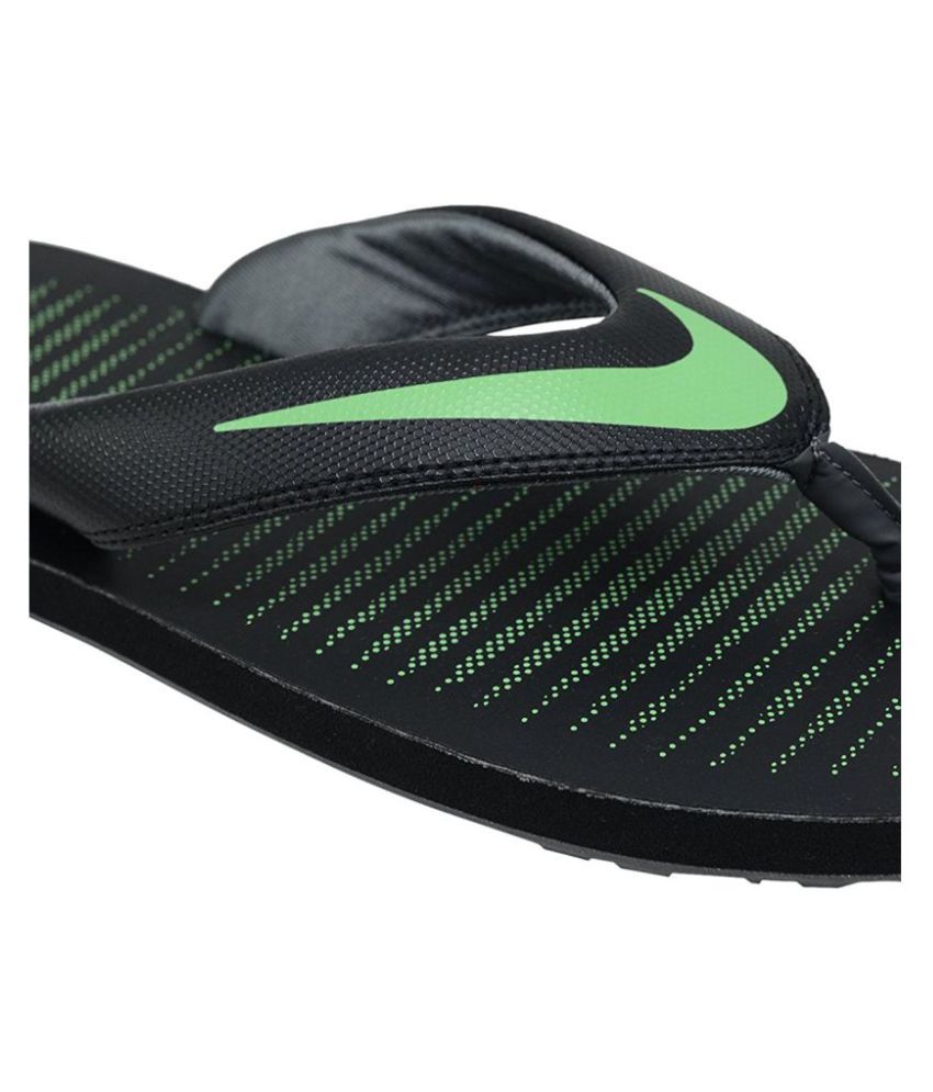 nike green flip flops