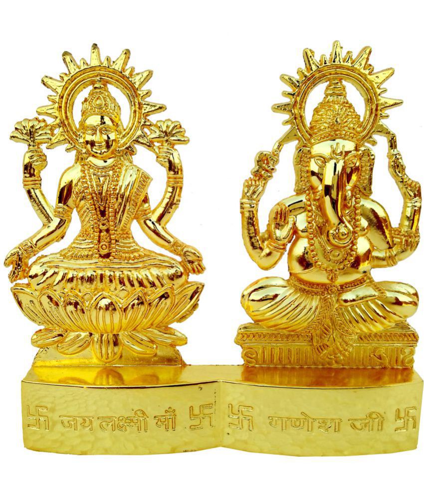     			Decorate India Shree Laxmi Ganesh Brass Idol show piece- Pack of 1