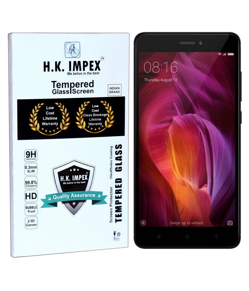 Xiaomi Redmi Note 4 Tempered Glass Screen Guard By H K Impex Xiaomi Redmi Note 4 Tempered Glass Screen Guard By H K Impex Mobile Guards At Low S Snapdeal India