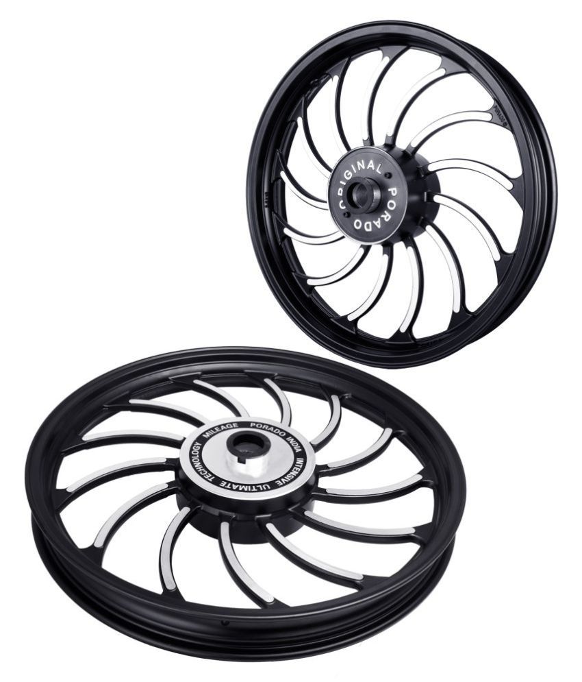 Autofy Porado 13 Spokes Black & Chrome Alloy Wheels for ...