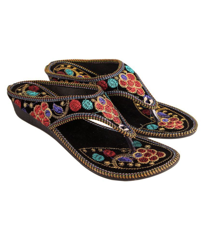 Mojari art and handicraft Multi Color Wedges Heels Price in India- Buy ...