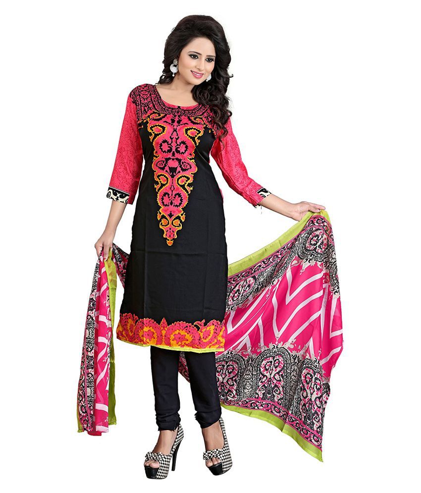 Kavya Fashion Multicoloured Polycotton Dress Material - Buy Kavya ...