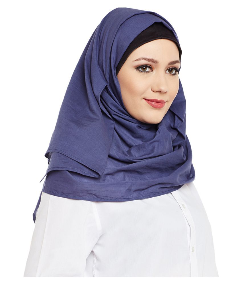 Momin Libas Blue Cotton Semi Stitched Hijabs Price in India Buy Momin