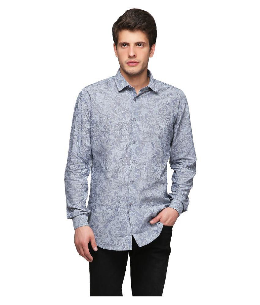 Pret A Porter Grey Casual Regular Fit Shirt - Buy Pret A Porter Grey ...