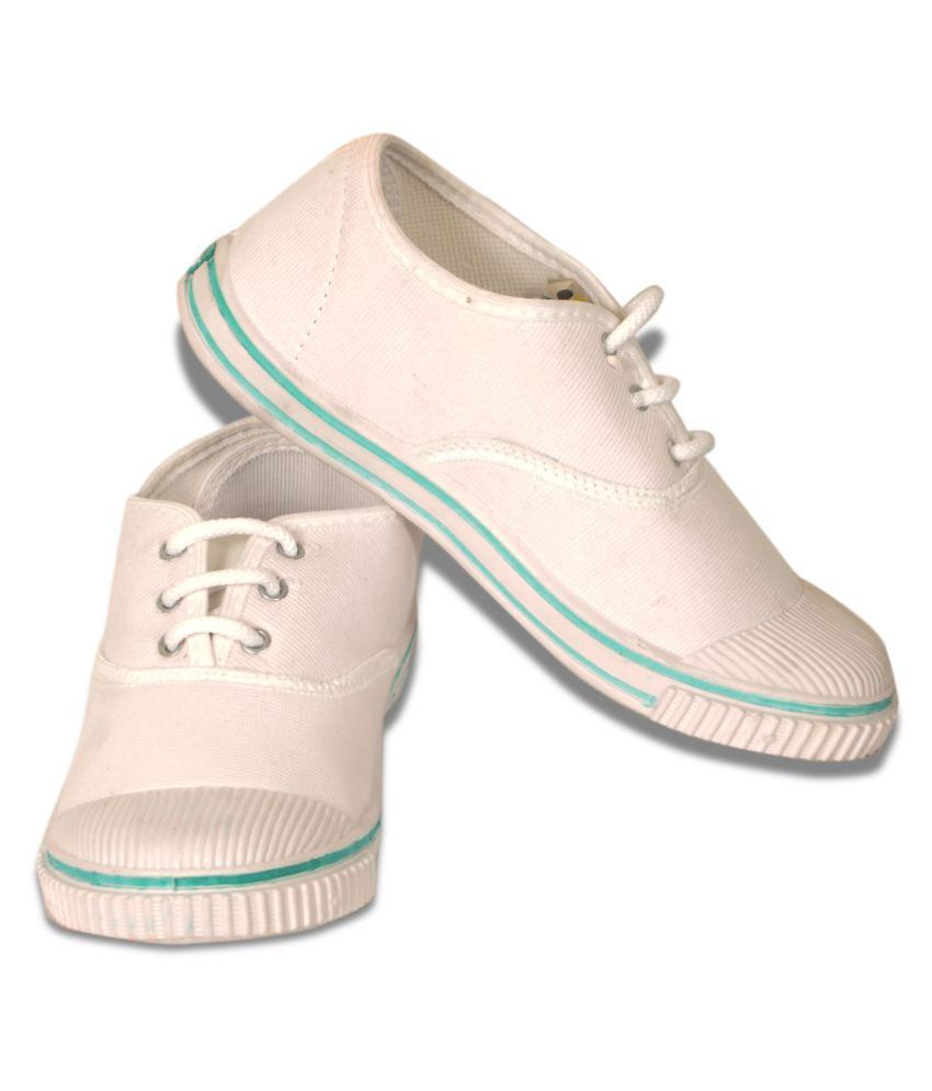white canvas shoes for school
