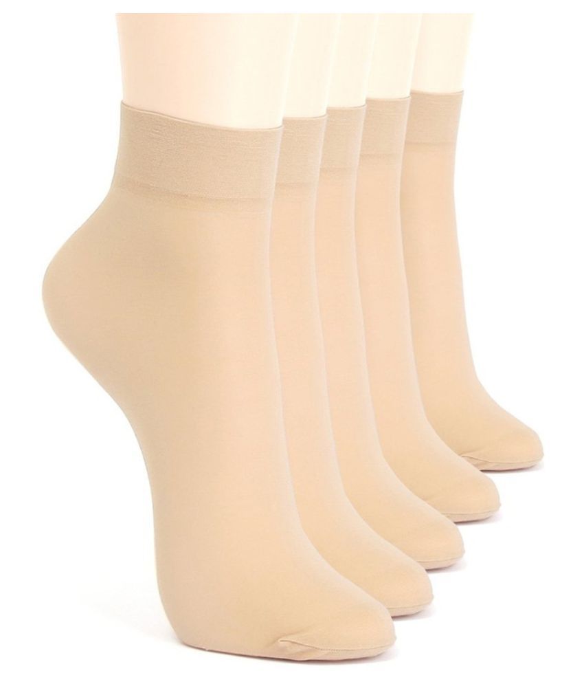     			Tahiro Beige Casual Ankle Length Socks