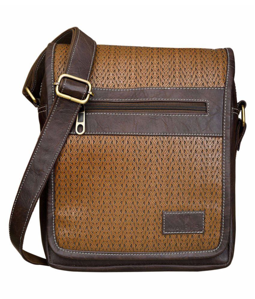 Walrus WMBVLG090909 Brown Synthetic Casual Messenger Bag Buy Walrus