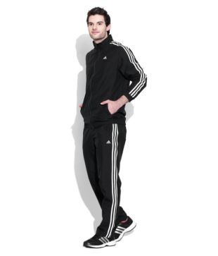 black tracksuit bottoms