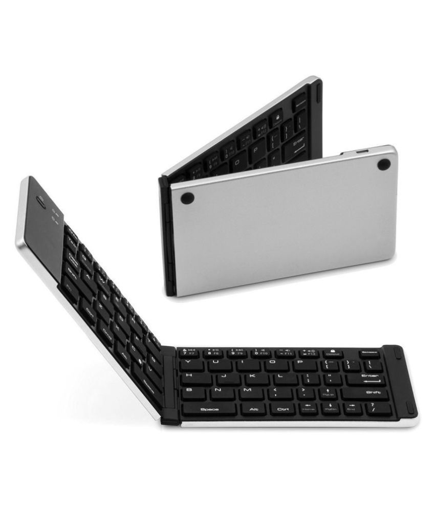 TECHNUV F66 Foldable 66 Keys Keyboard Golden Bluetooth Desktop Keyboard