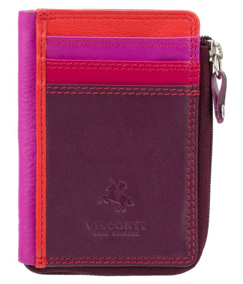 Visconti RB110_Phi_Phi_Plum_Multi Leather Multi Color Pouch - Buy ...