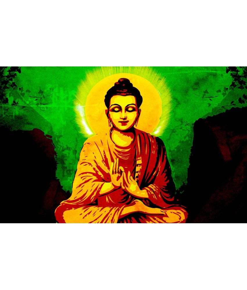 Mahalaxmi Art Craft Gautam Buddha Buddhism Plastic Wall Poster Without Frame