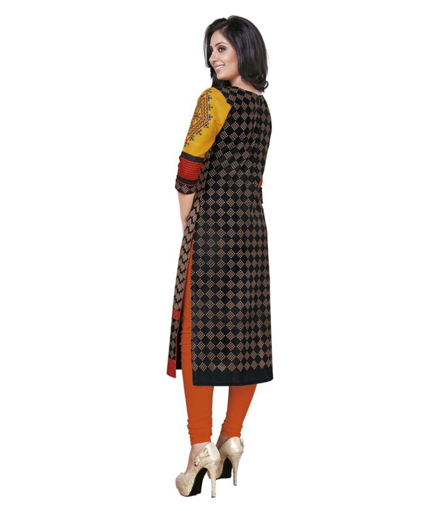 JAIPUR FABRICS Gold Cotton Printed Unstitched Kurti Buy JAIPUR