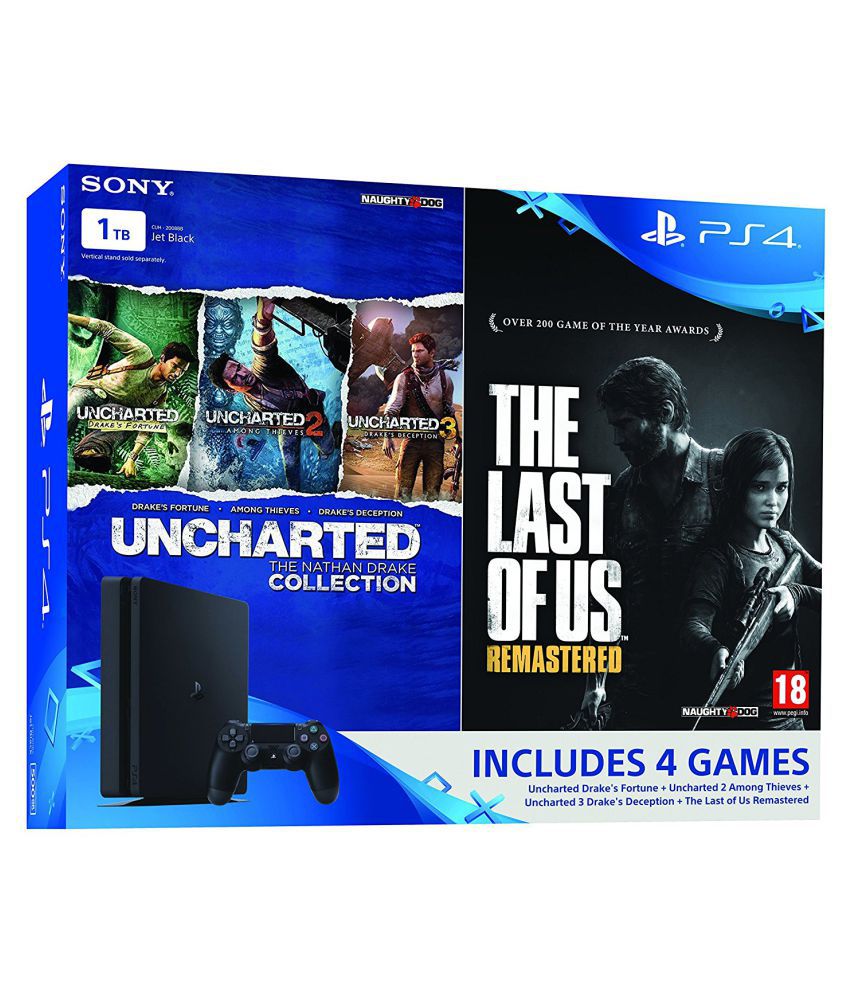     			Sony Playstation 4 1TB Console ( THE LAST OF US , UNCHARTED COLLECTION )