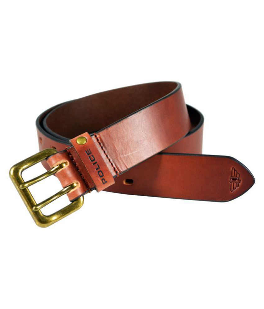 Police Brown Leather Casual Belts: Buy Online at Low Price in India ...