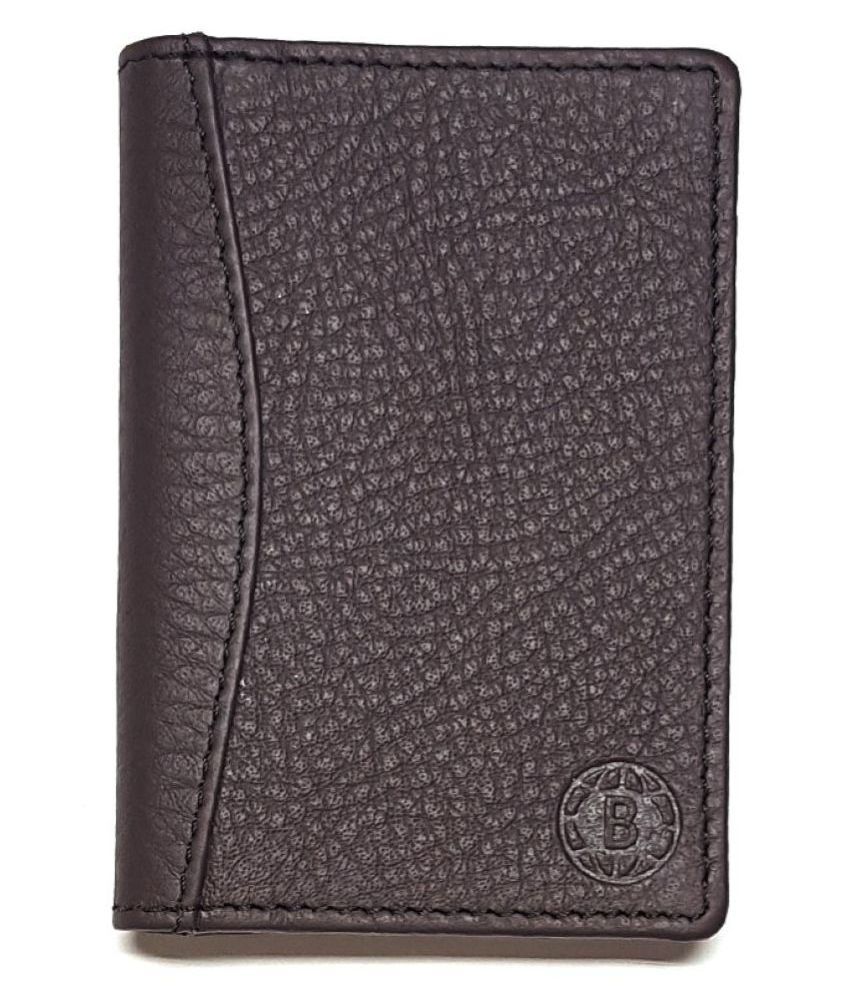 BARON LEATHER PVT LTD Flap Brown Card Holder: Buy Online at Low Price ...