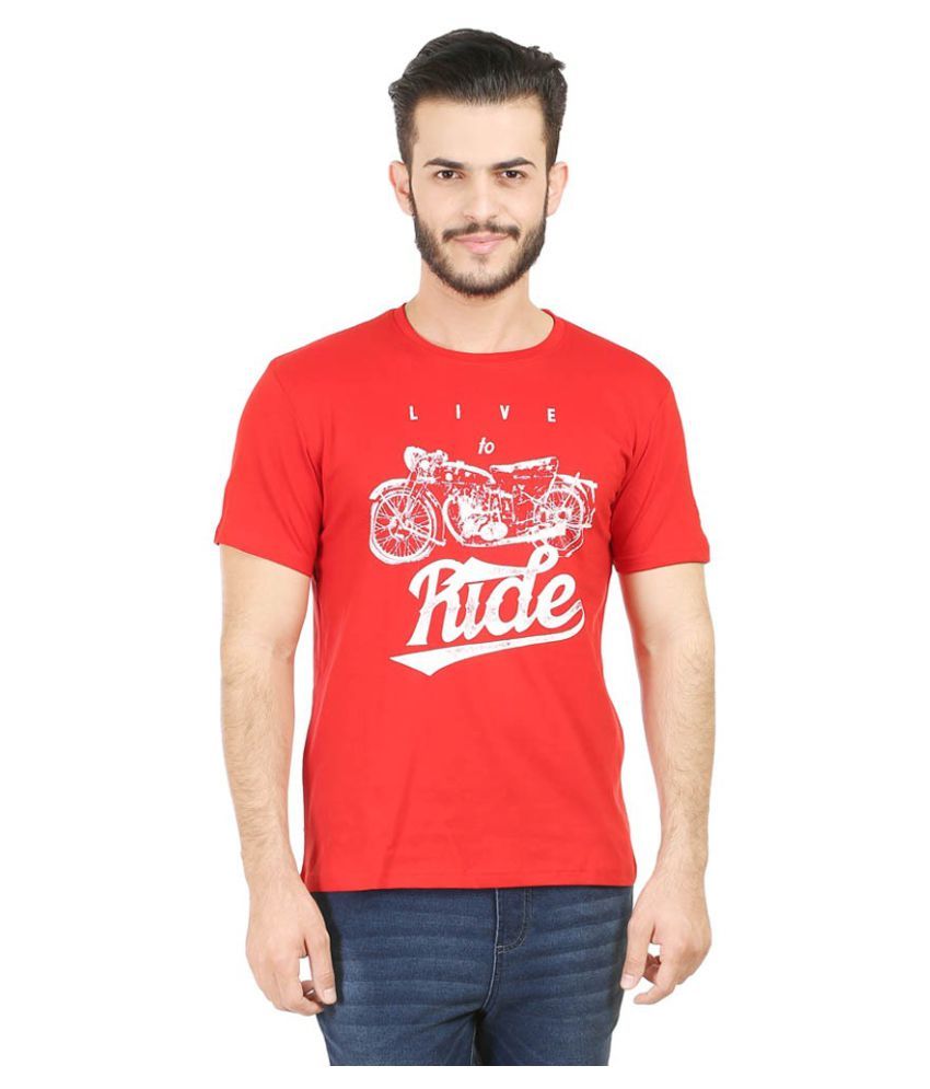     			Tribal Bull Red Round T-Shirt