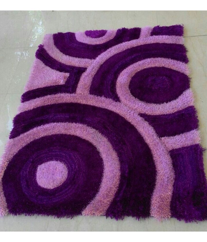 wfc carpets Purple Shaggy Carpet Abstract 4x6 Ft. Buy wfc carpets