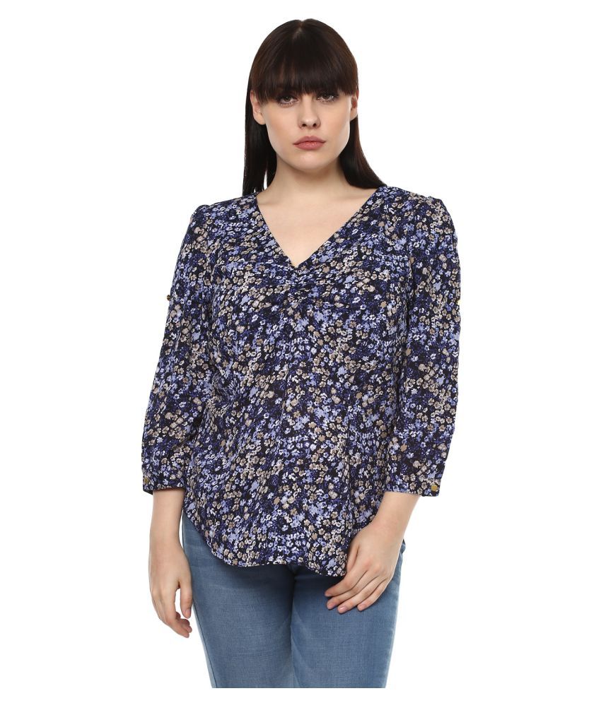 100 polyester plus size tops