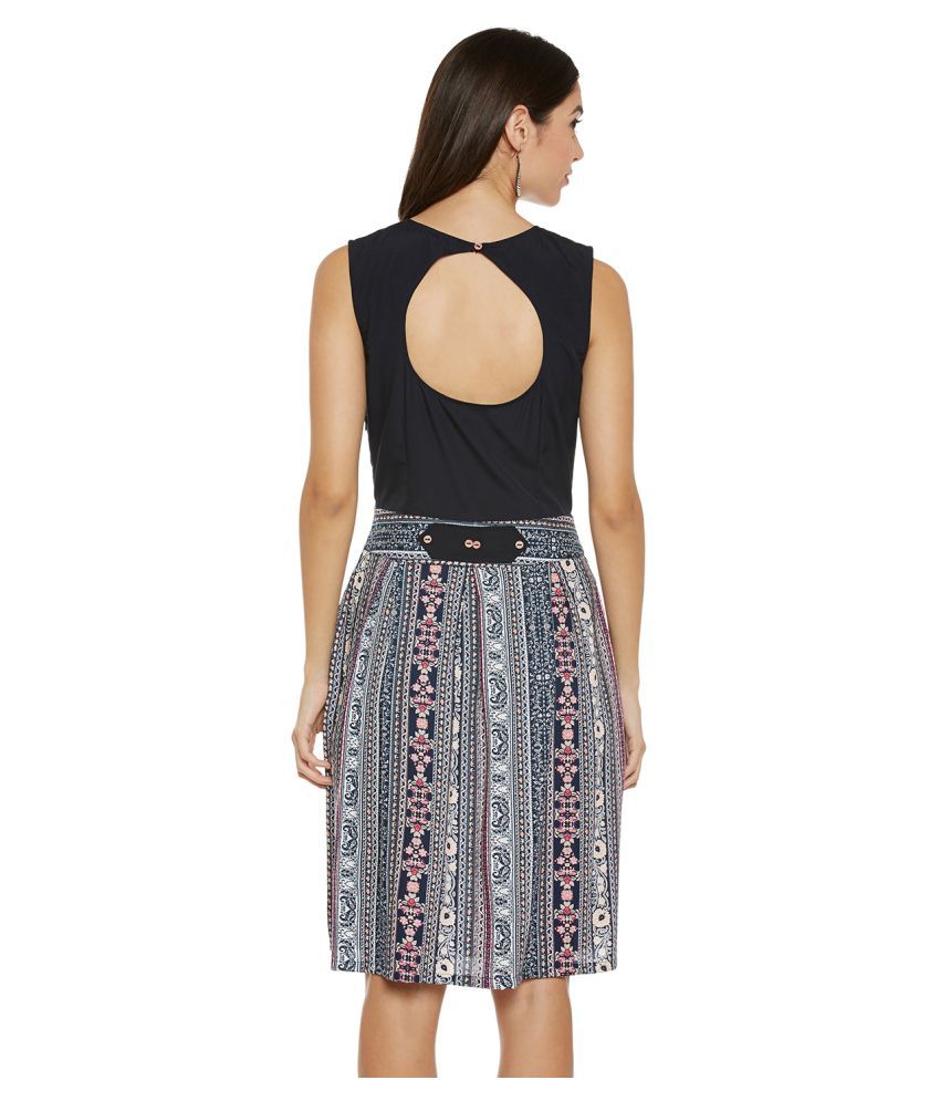 crepe a line dress