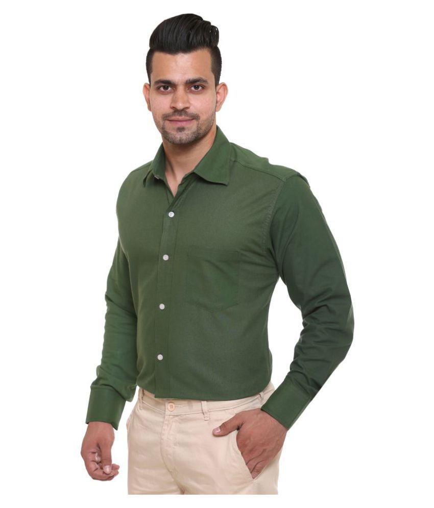 Bana Clothing Green Formal Slim Fit Shirt - Buy Bana Clothing Green ...
