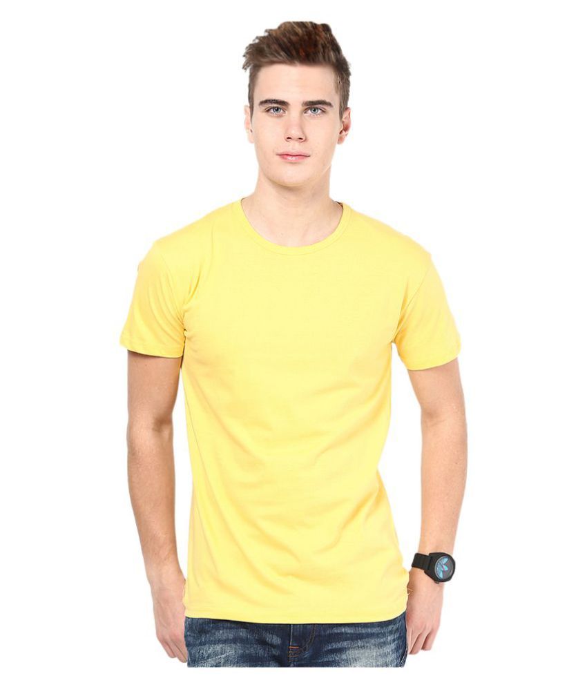     			FUNKY GUYS Yellow Polyester T-Shirt Single Pack