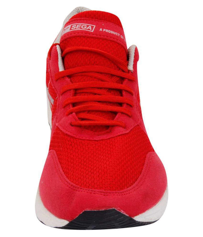 sports shoes in red colour