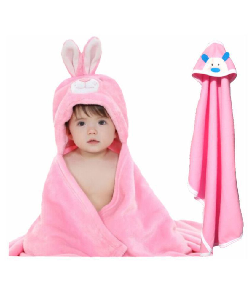    			Brandonn - Pink Flannel Baby AC Blanket (Pack Of 2)