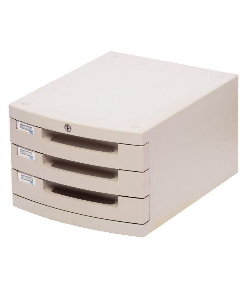 Chrome 9663 3 Compartments Plastic File Cabinet Drawers ...