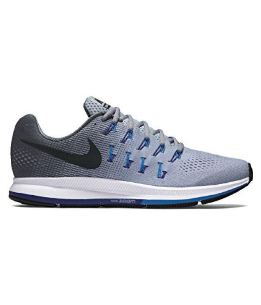 Nike Pegasus 33 Grey Blue Running Shoes 