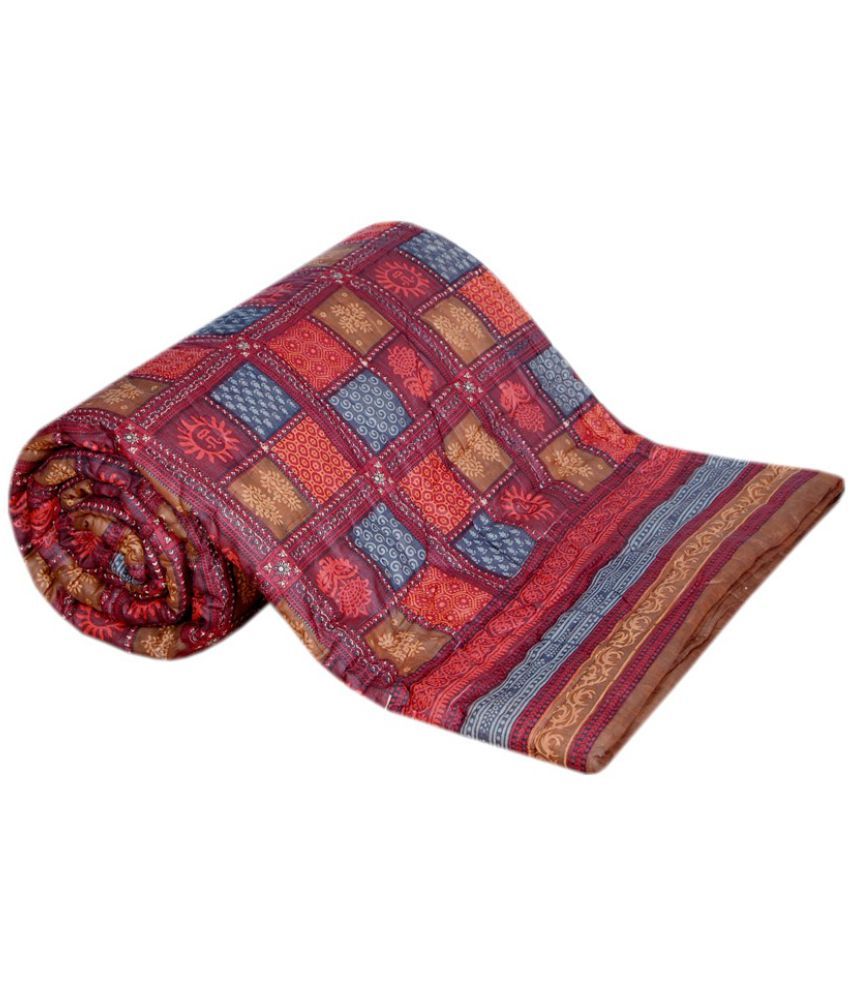 Jaipuri razai Single Cotton Multi Traditional Quilt Coordinated Buy