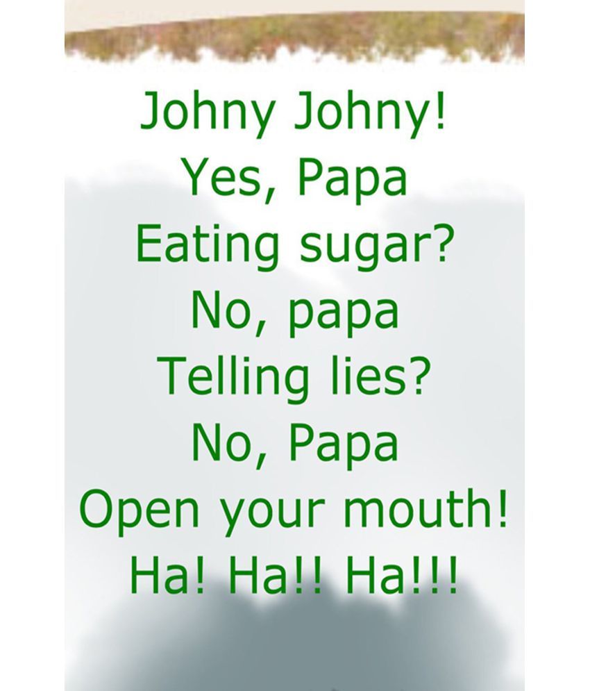 Wall1ders Johny johny yes papa poem Paper Wall Poster Without Frame ...