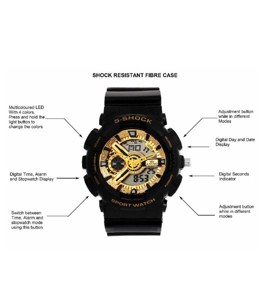 Adamo Black Analog-Digital Watch - Buy Adamo Black Analog-Digital Watch ...
