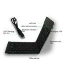 OSSUM F66 Foldable Bluetooth Silver Wireless Desktop Keyboard Mini KeyBoard