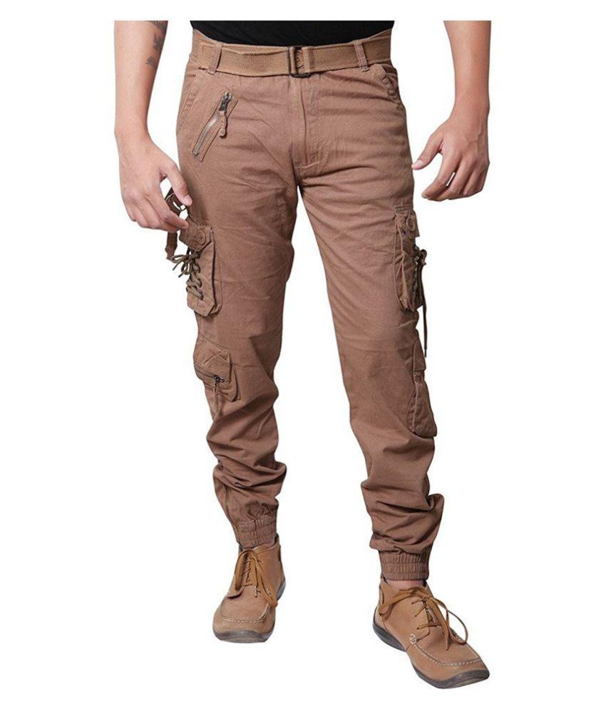 snap zipper cargo pants