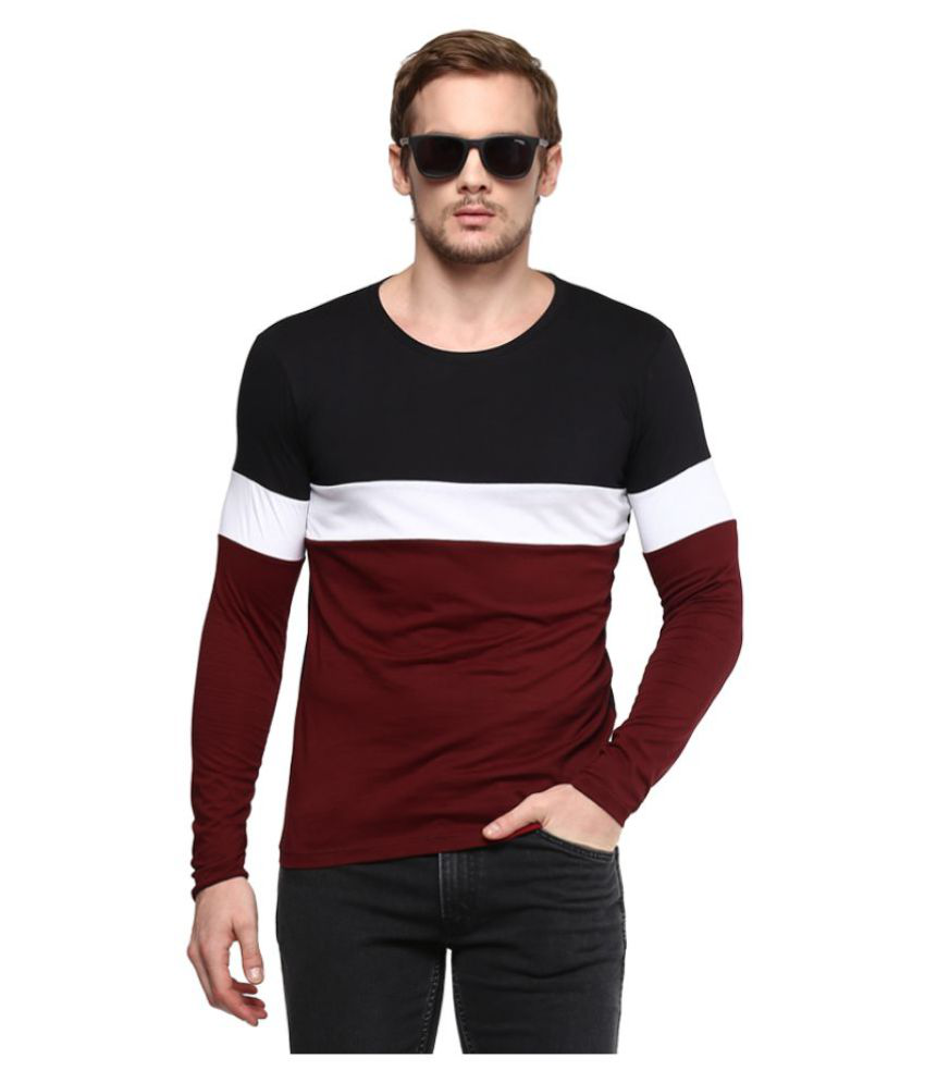     			Urbano Fashion - Maroon Cotton Slim Fit Men's T-Shirt ( Pack of 1 )