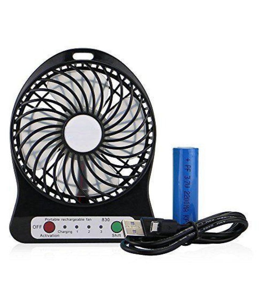 Rechargeable Portable LED Light Fan Air Cooler Mini Personal USB Battery Fan